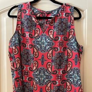 Renee C pull over sleeveless blouse.